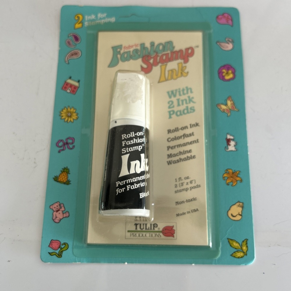 Vintage‎ Tulip Productions Permanent Roll-On Fashion Stamp Ink Kit